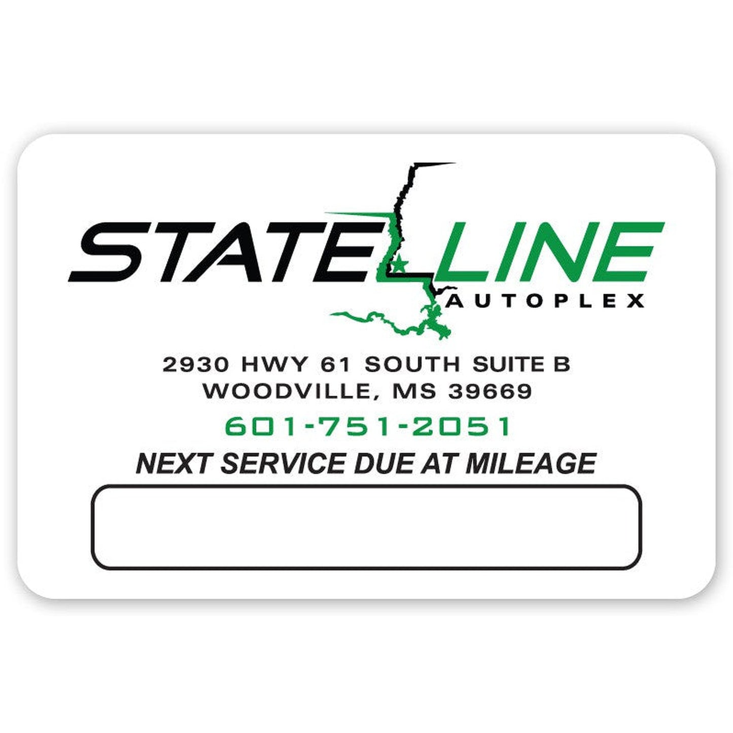 Custom Write-On Oil Change Stickers - Static Cling (Roll of 500)