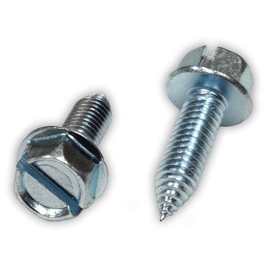 Slotted Metric Hex Head License Plate Screws 6mm x 20mm (Box of 100)