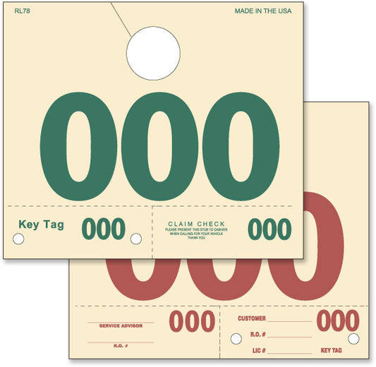 Manila Service Dispatch Numbered Hang Tags (Package of 1000)